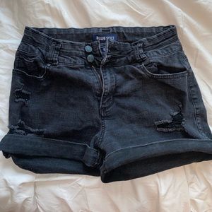 Black Jean shorts